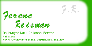 ferenc reisman business card